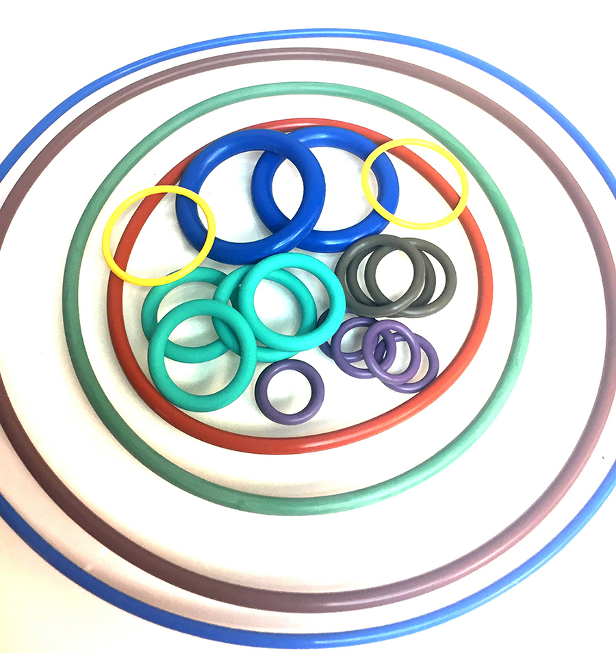 Assorted colored O-rings